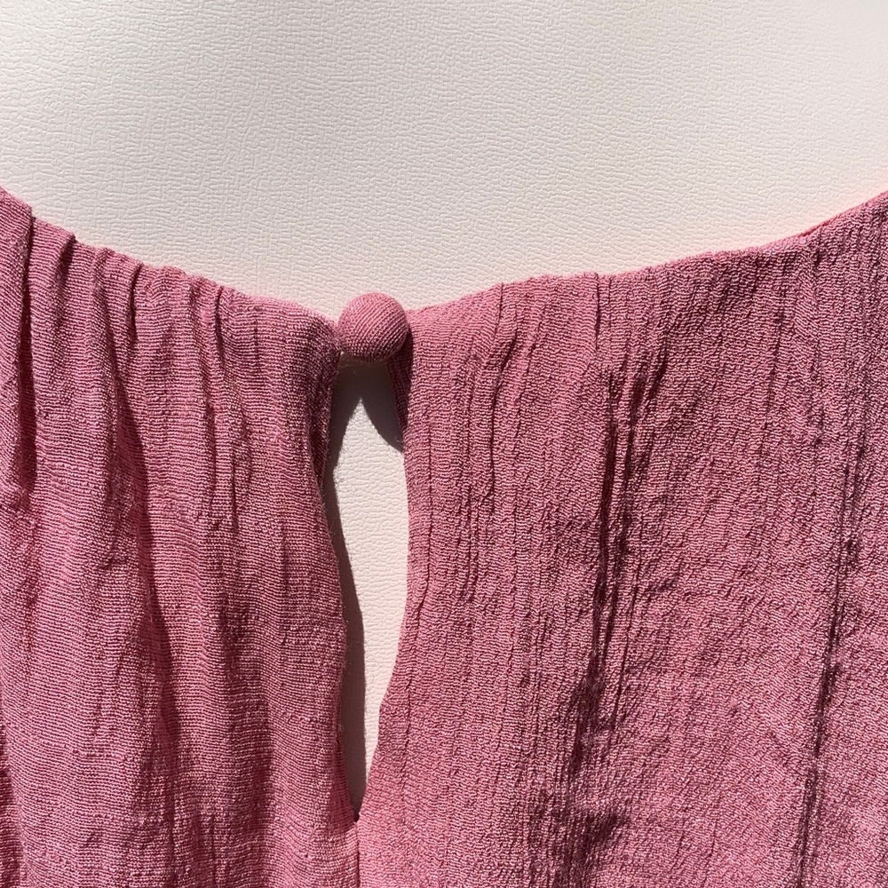 Chic Layered Pink Mini Dress - Picture 3 of 6